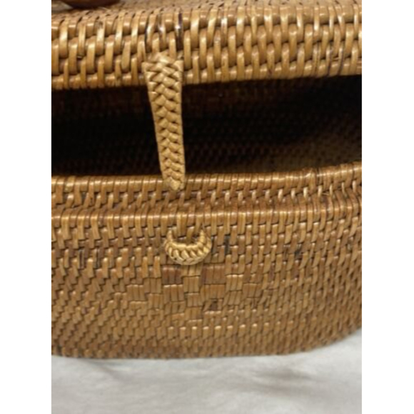 COPY - Two Cranes New Oval Vintage Straw Cross Body  Purse Handbag NWOT - Picture 7 of 12